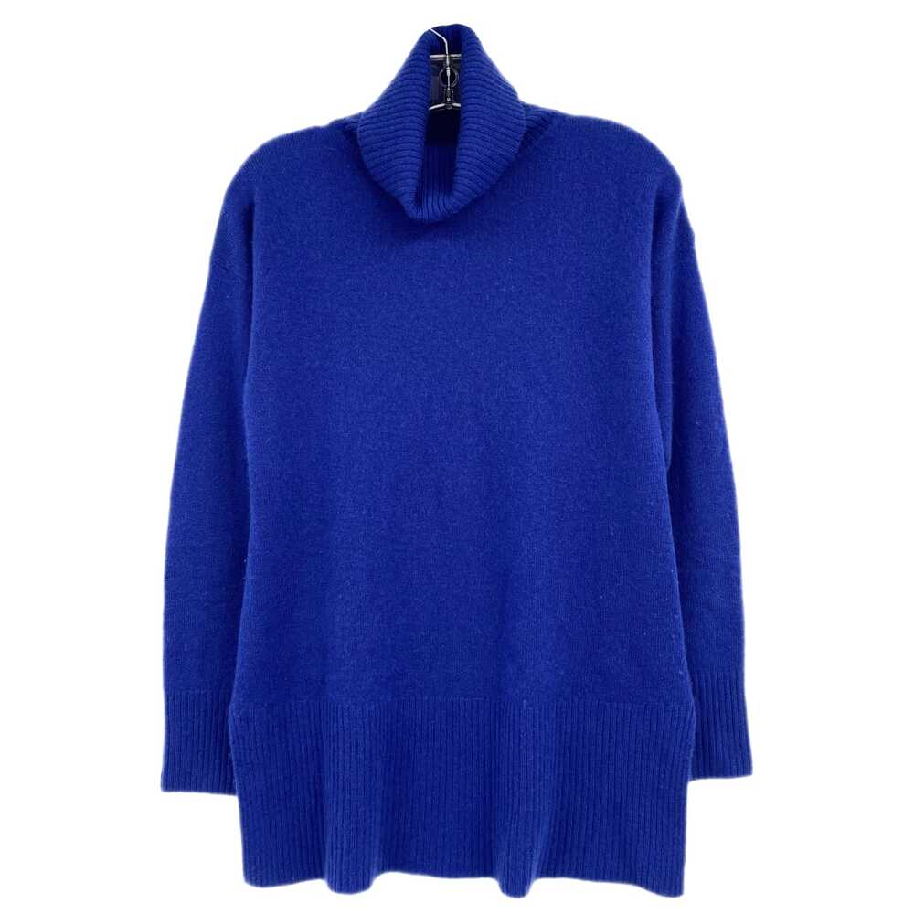 Caslon Blue 2-Ply Cashmere Turtleneck Sweater | Women’s Medium
